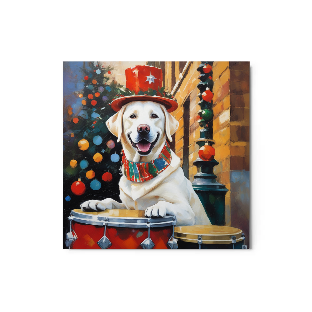 PugMug Custom White Labrador Retriever Metal Print