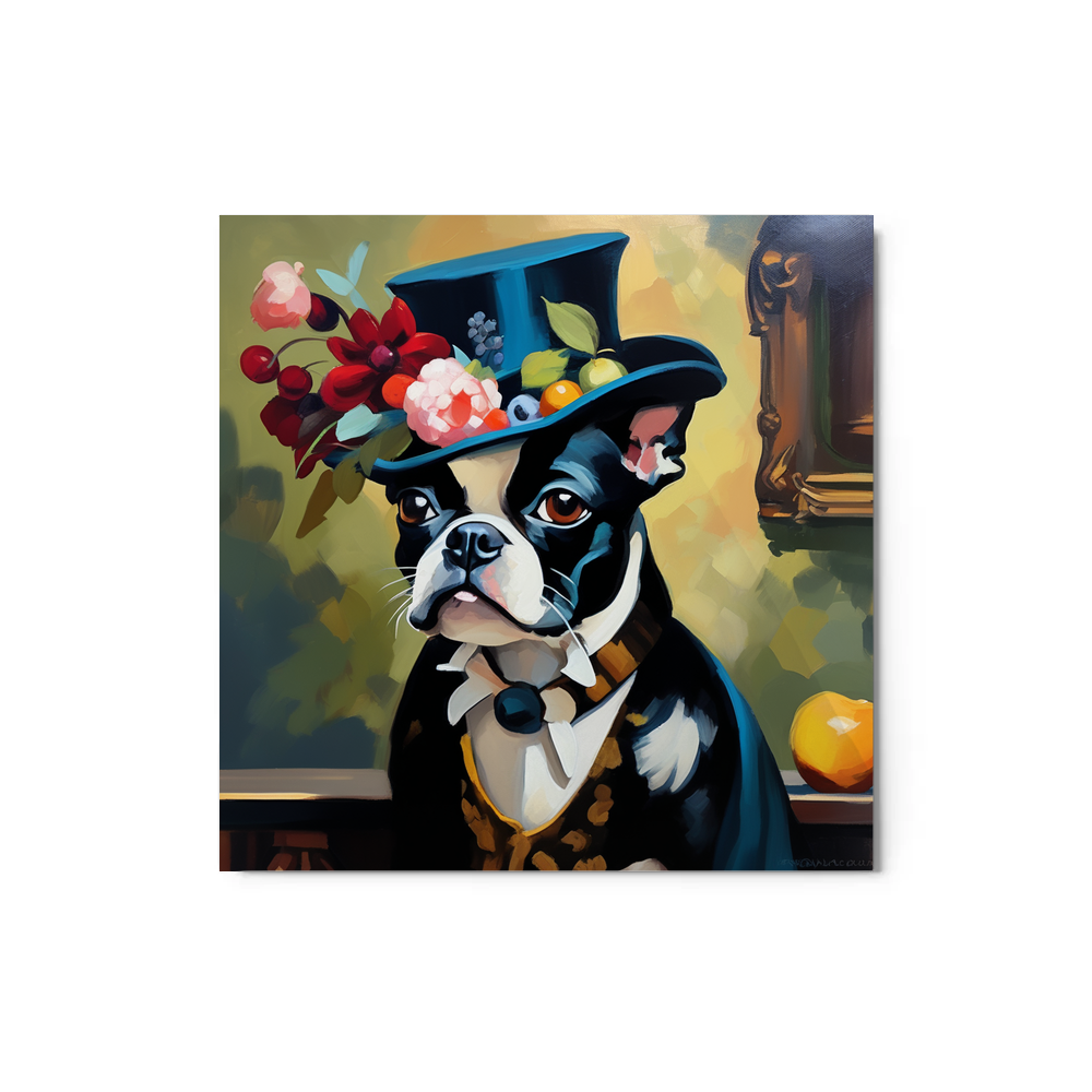 PugMug Custom Boston Terrier Metal Print