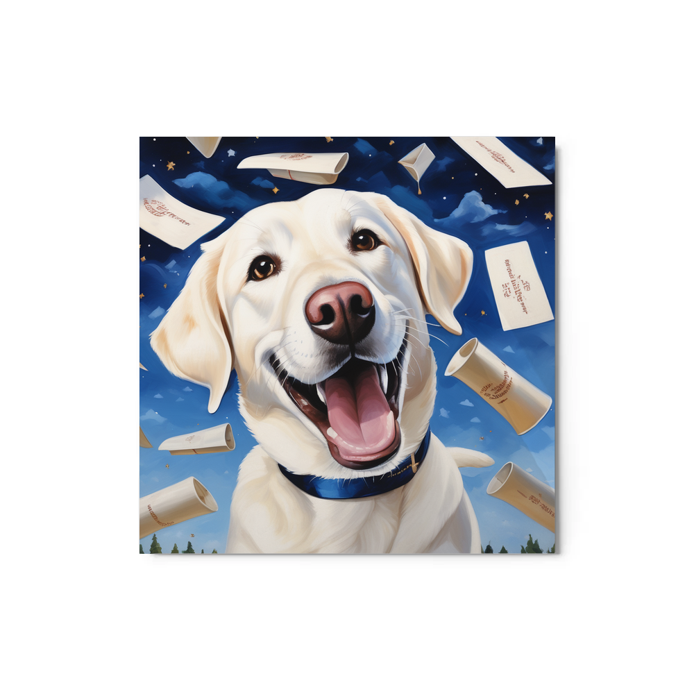 PugMug Custom White Labrador Retriever Metal Print