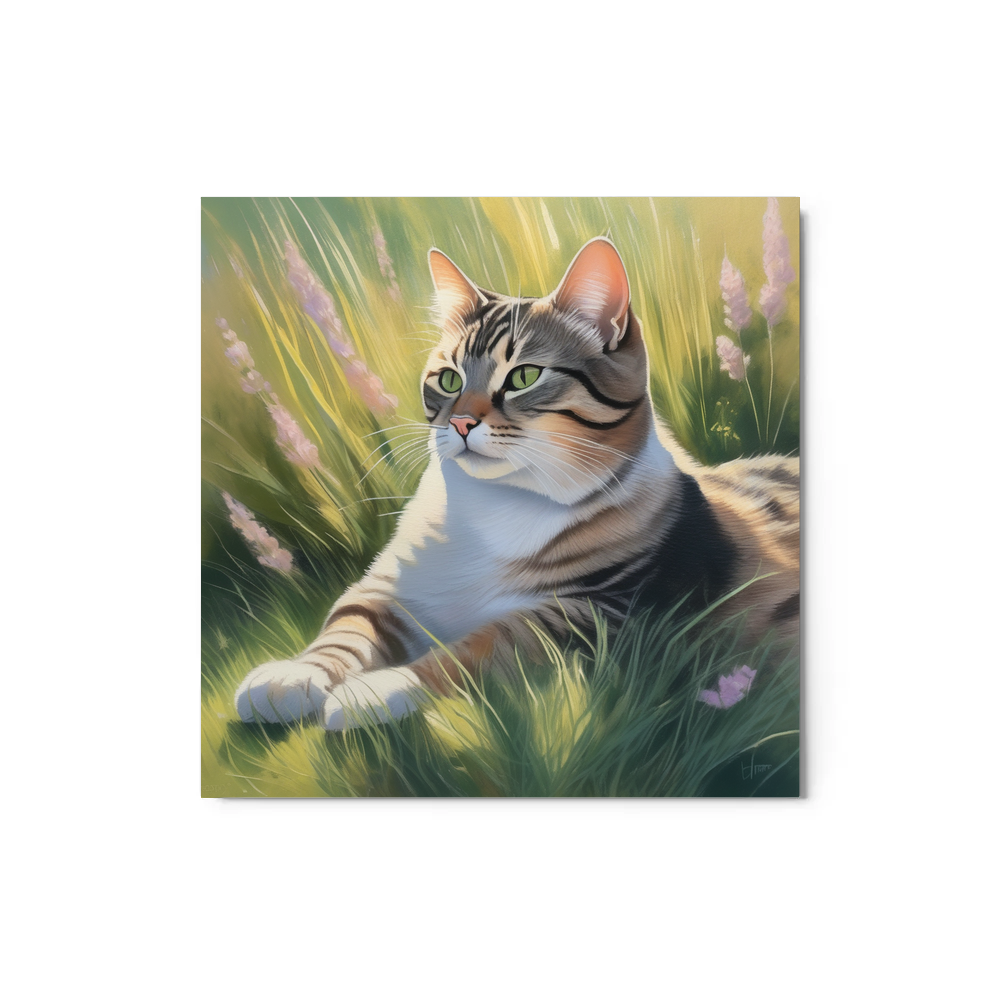PugMug Custom Tabby Companion Cat Metal Print