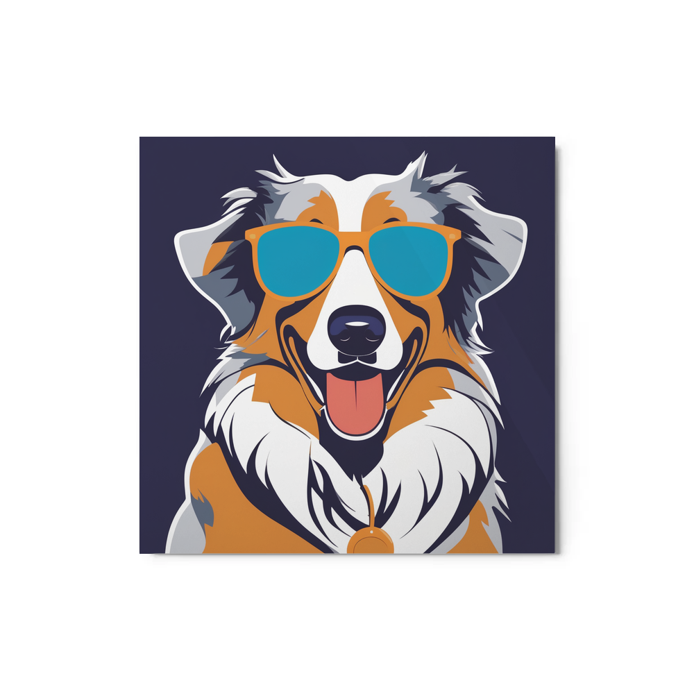 PugMug Custom Australian Shepherd Dog Metal Print