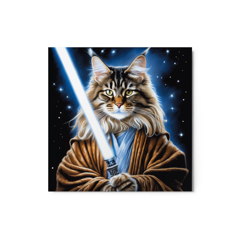 PugMug Custom Tabby Maine Coon Cat Metal Print