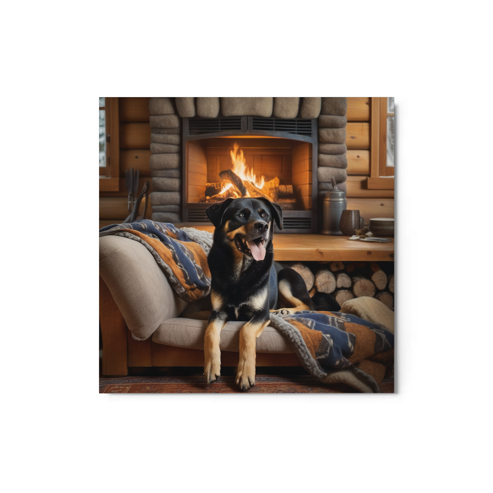 PugMug Custom Blue Metal Print