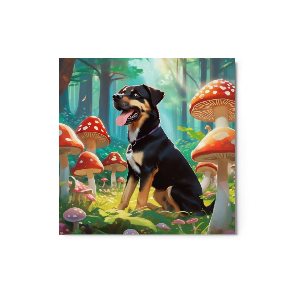 PugMug Custom Blue Metal Print