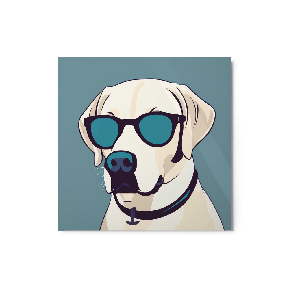 PugMug Custom White Labrador Retriever Metal Print