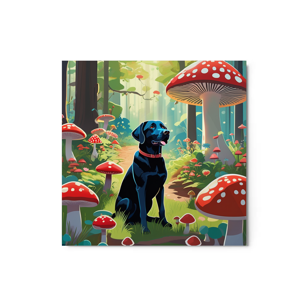 PugMug Custom Black Labrador Retriever Metal Print