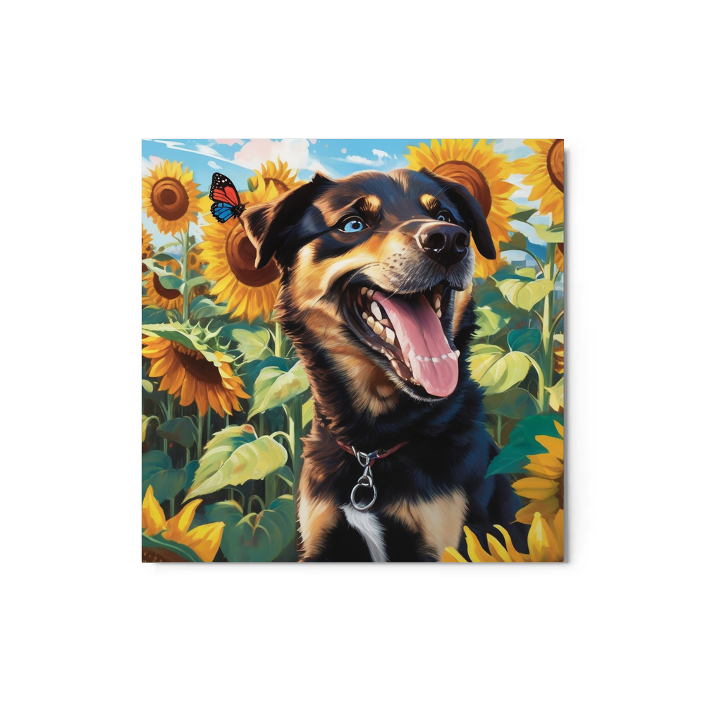 PugMug Custom Blue Metal Print