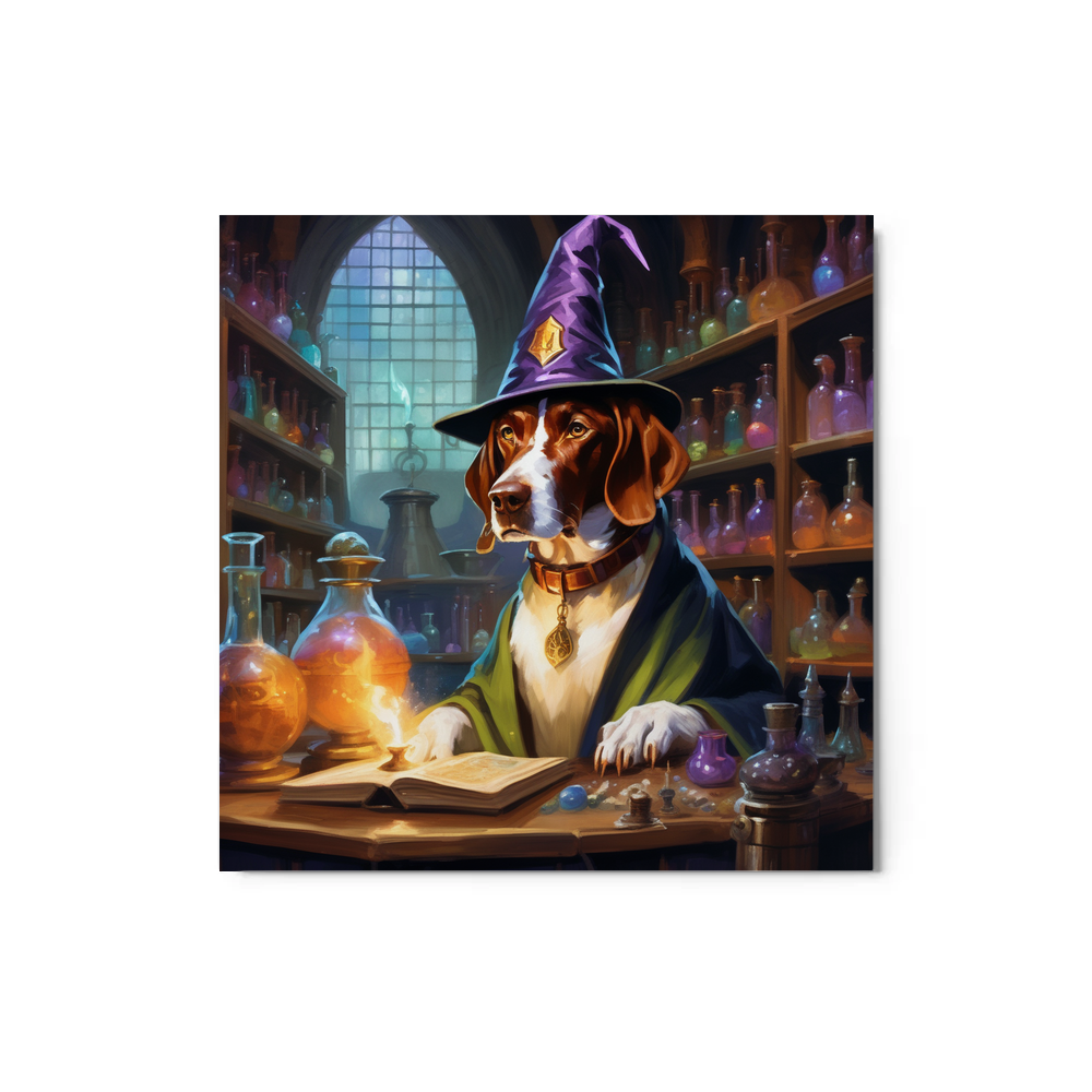 PugMug Custom Pointer Dog Metal Print