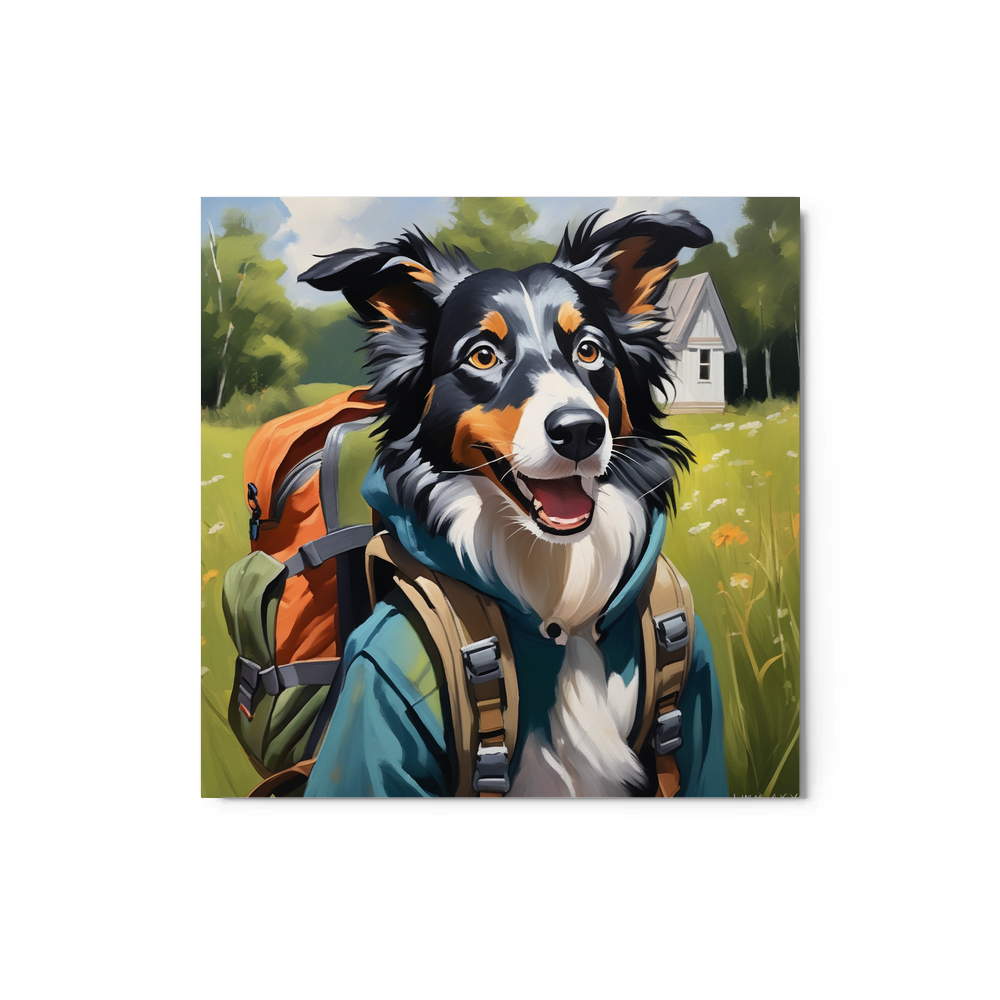 PugMug Custom Border Collie Metal Print