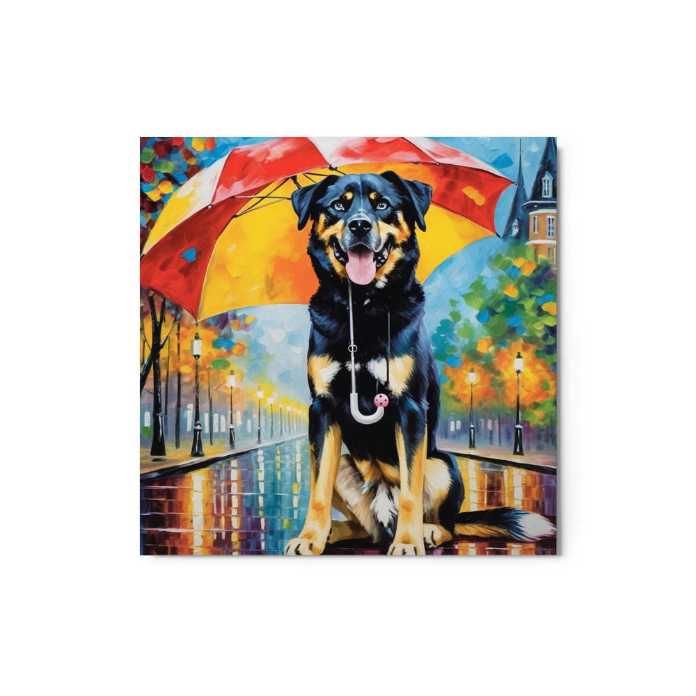 PugMug Custom Blue Metal Print