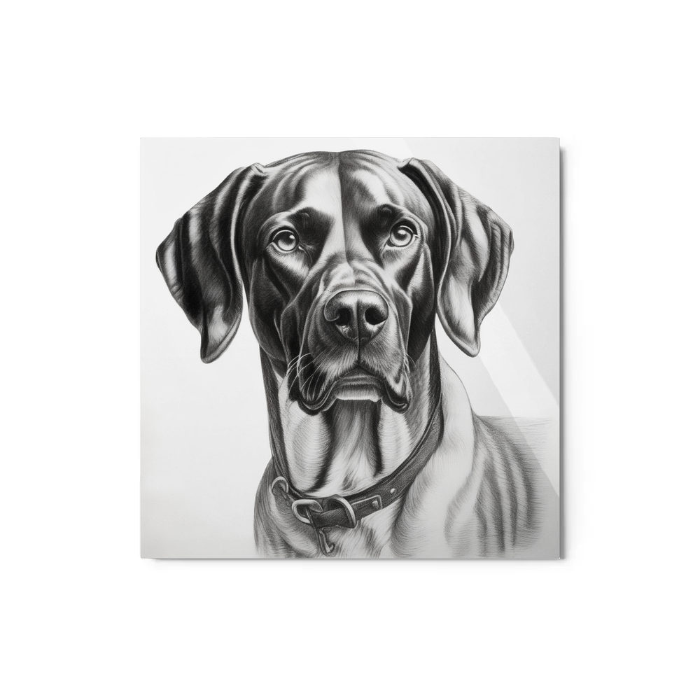 PugMug Custom Pointer Dog Metal Print