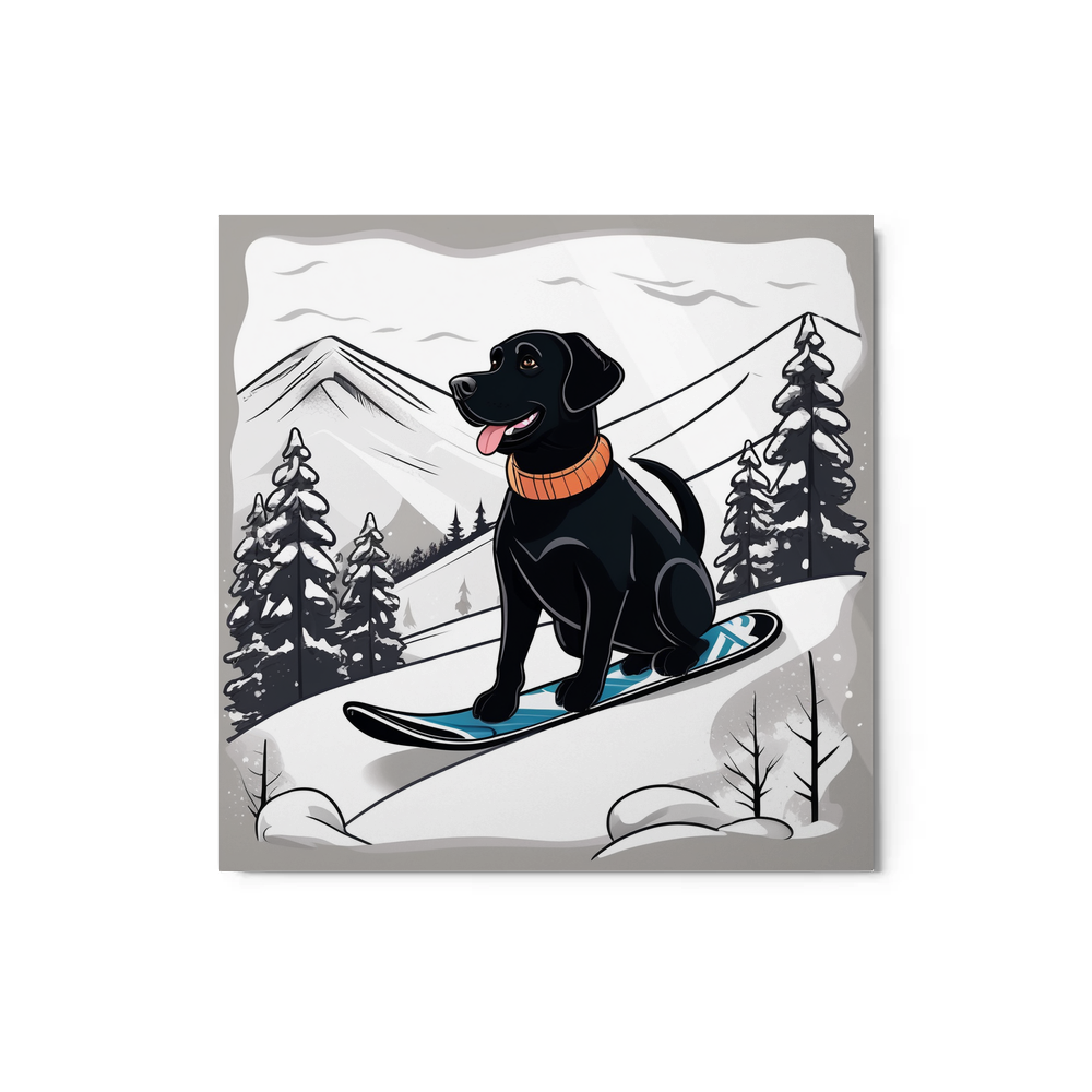 PugMug Custom Black Labrador Retriever Metal Print