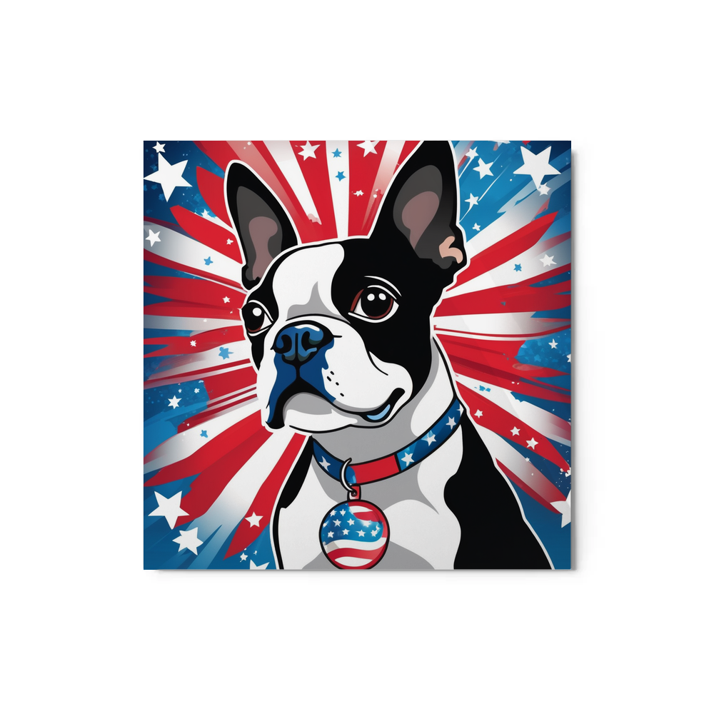 PugMug Custom Boston Terrier Metal Print