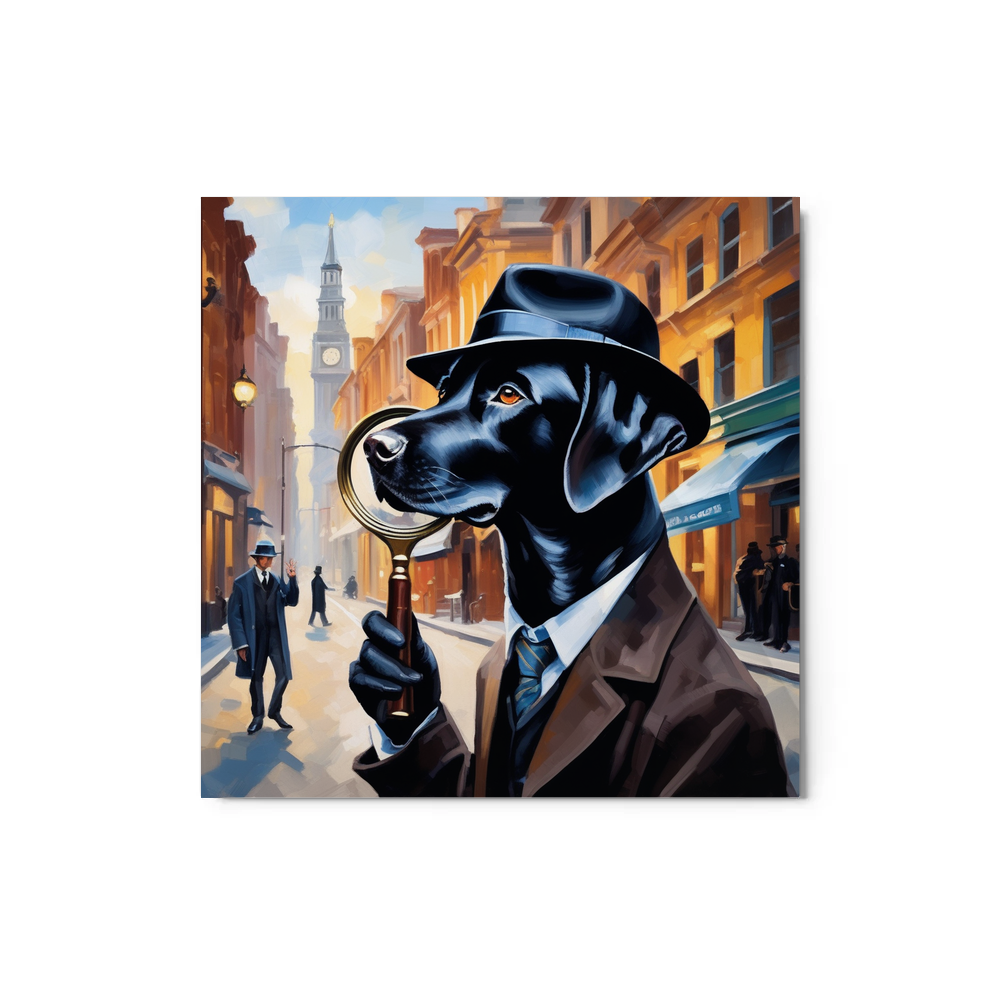 PugMug Custom Black Labrador Retriever Metal Print