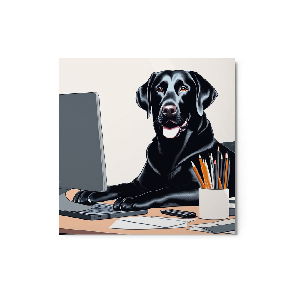 PugMug Custom Black Labrador Retriever Metal Print
