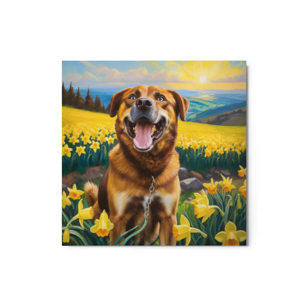 PugMug Custom Blue Metal Print