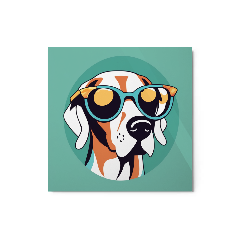 PugMug Custom Pointer Dog Metal Print