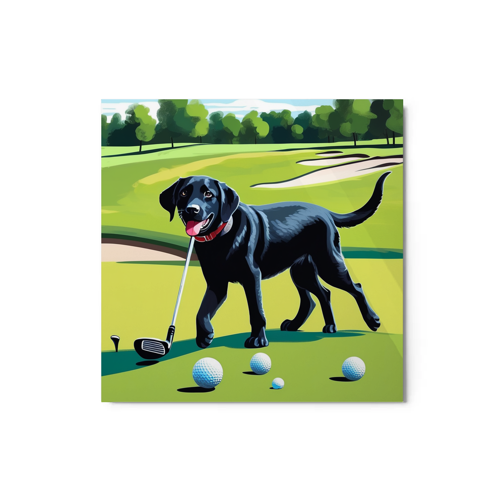 PugMug Custom Black Labrador Retriever Metal Print