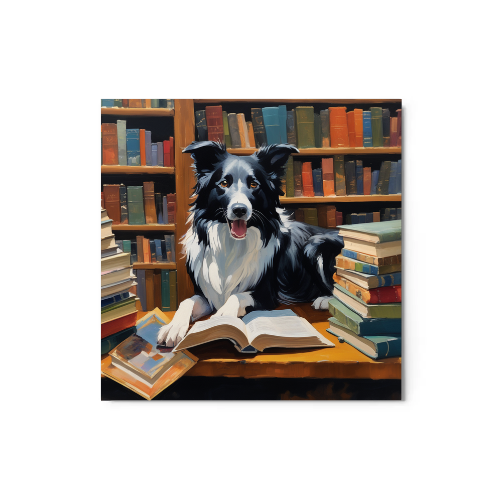 PugMug Custom Border Collie Metal Print