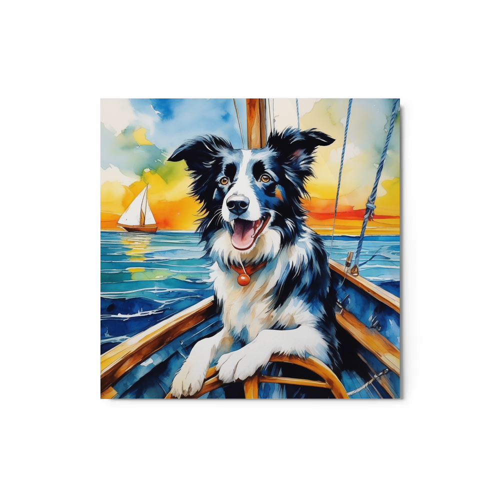 PugMug Custom Border Collie Metal Print