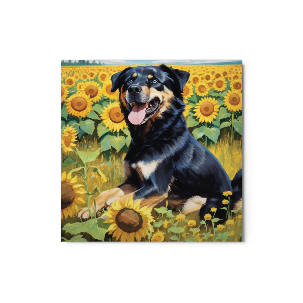 PugMug Custom Blue Metal Print