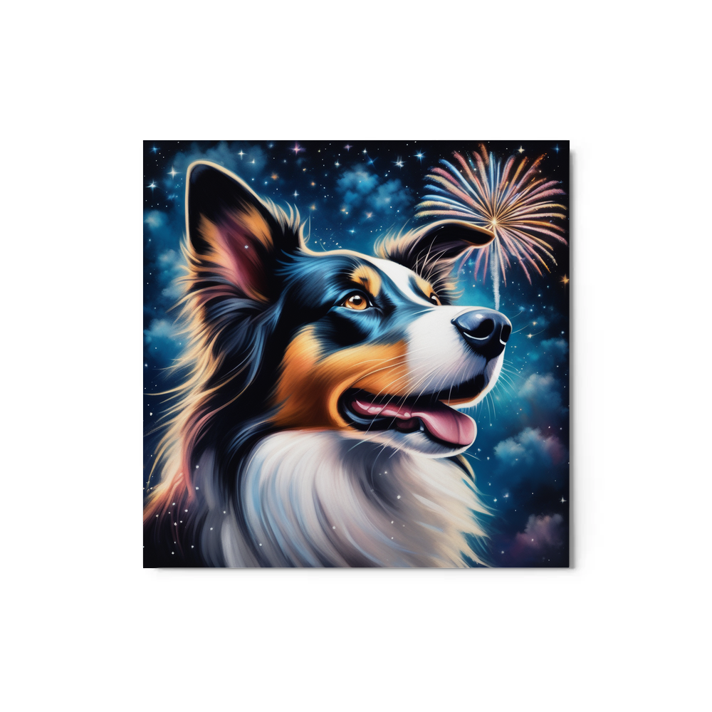 PugMug Custom Border Collie Metal Print