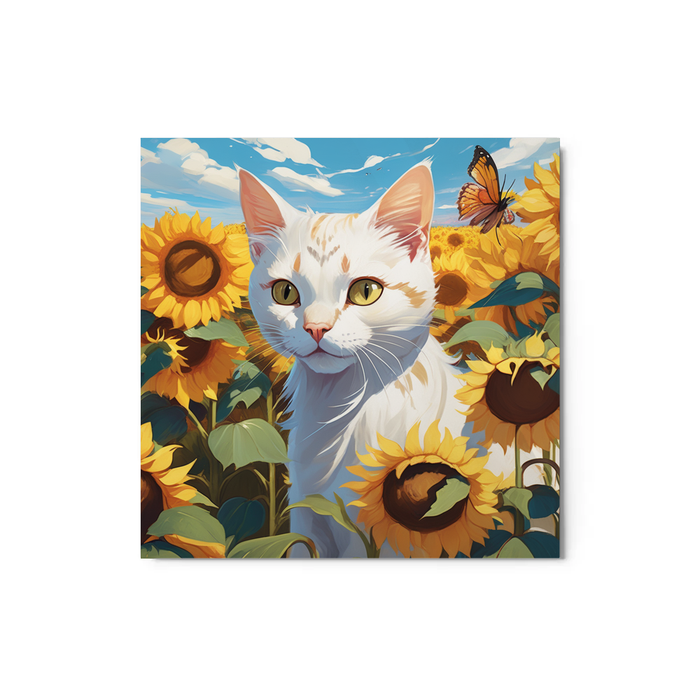 PugMug Custom White Exotic Cat Metal Print