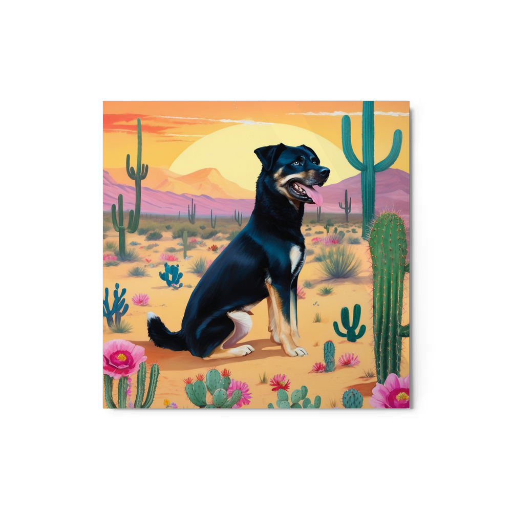 PugMug Custom Blue Metal Print