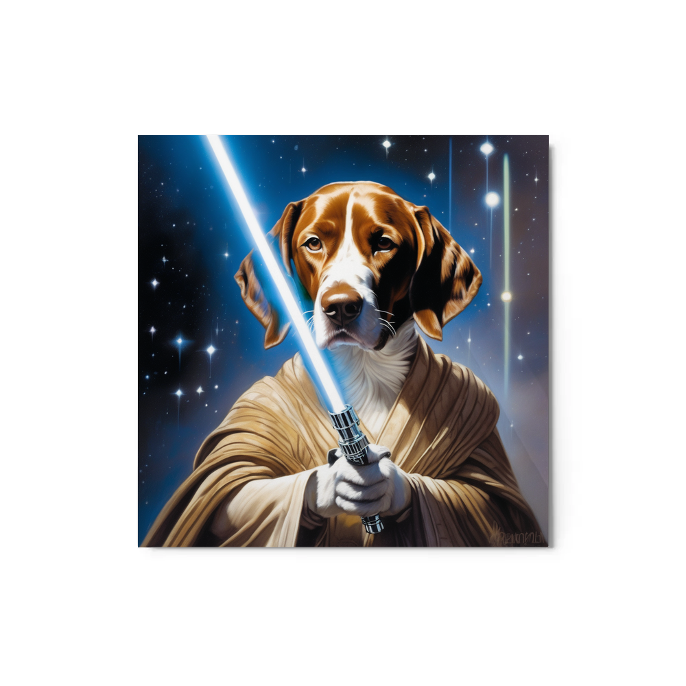 PugMug Custom Pointer Dog Metal Print