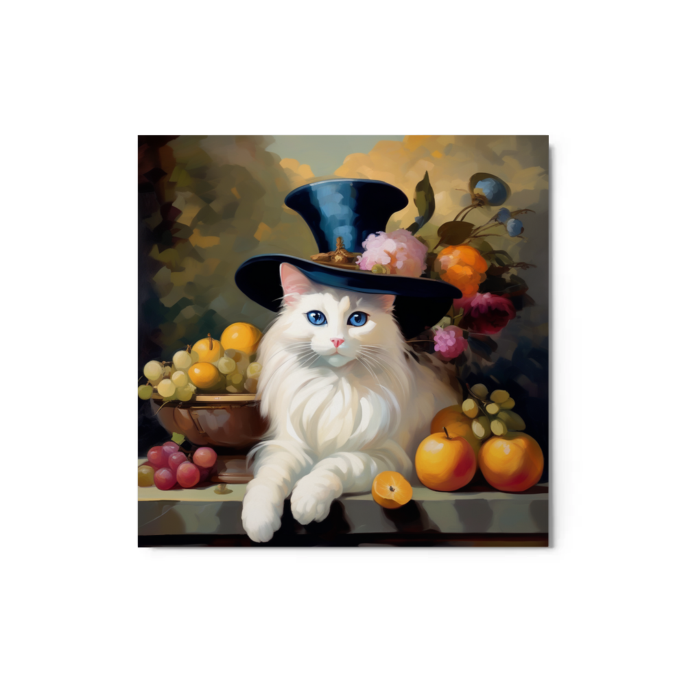 PugMug Custom White Ragdoll Cat Metal Print