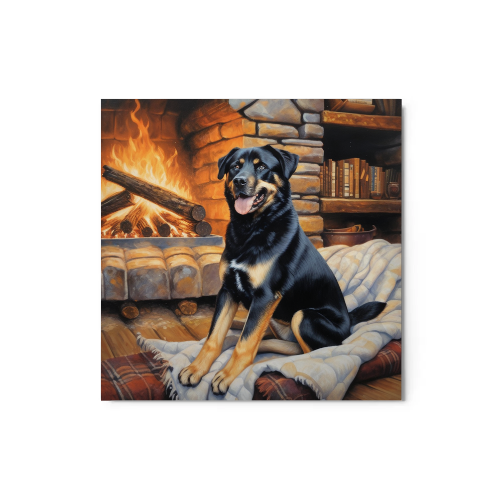 PugMug Custom Blue Metal Print