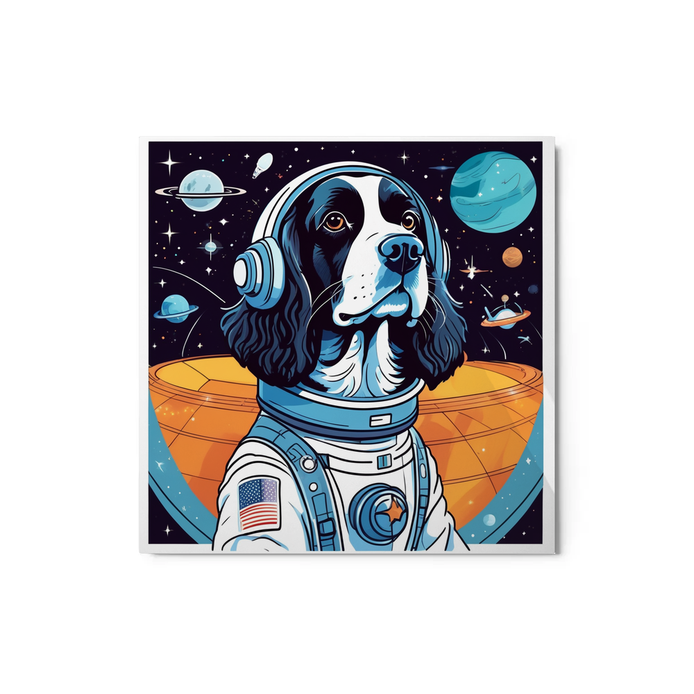 PugMug Custom English Springer Spaniel Metal Print