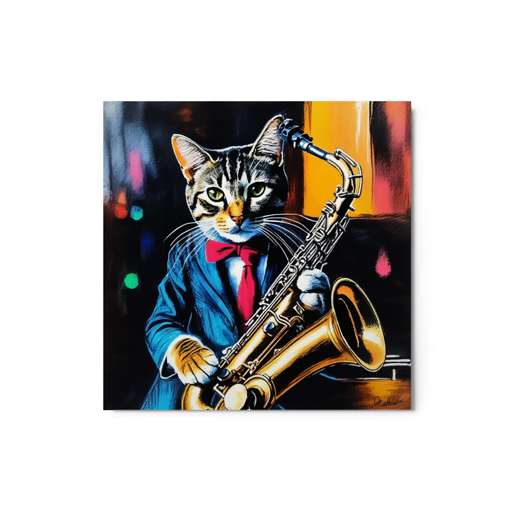 PugMug Custom Tabby American Shorthair Cat Metal Print