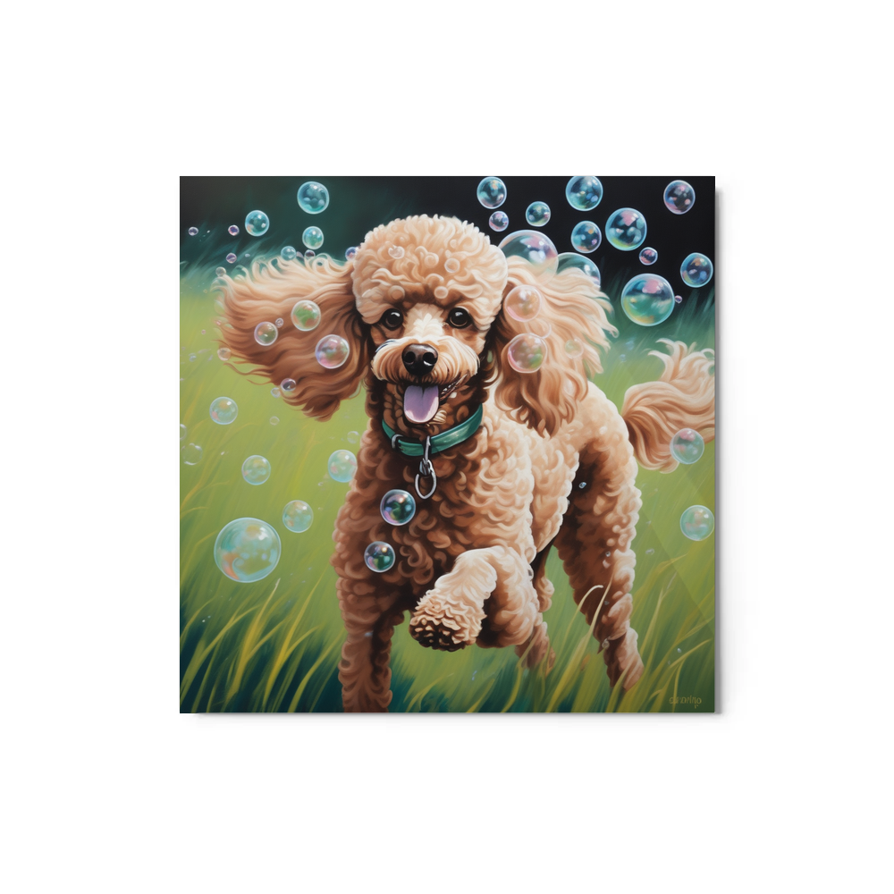 PugMug Custom Tan Poodle Metal Print