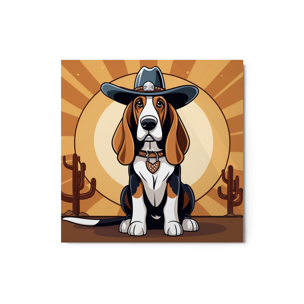 PugMug Custom Basset Hound Metal Print