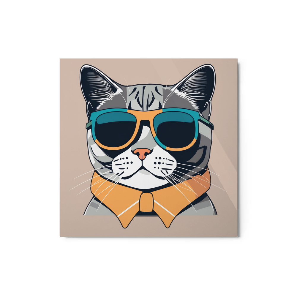 PugMug Custom Tabby British Shorthair Cat Metal Print