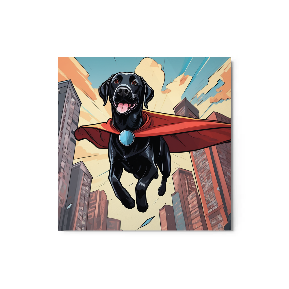 PugMug Custom Black Labrador Retriever Metal Print