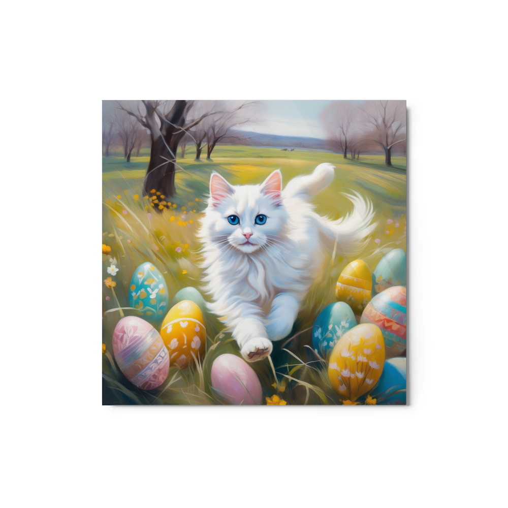 PugMug Custom White Ragdoll Cat Metal Print