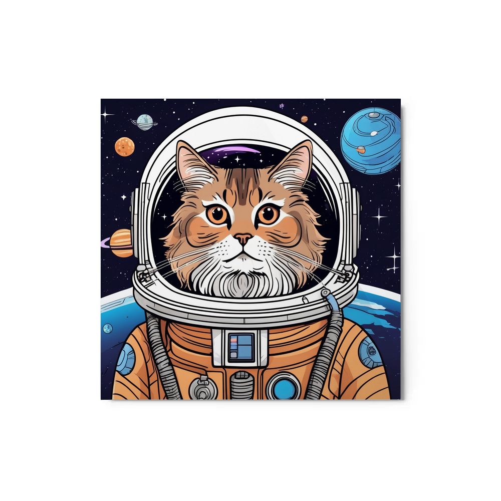 PugMug Custom Tabby Persian Cat Metal Print