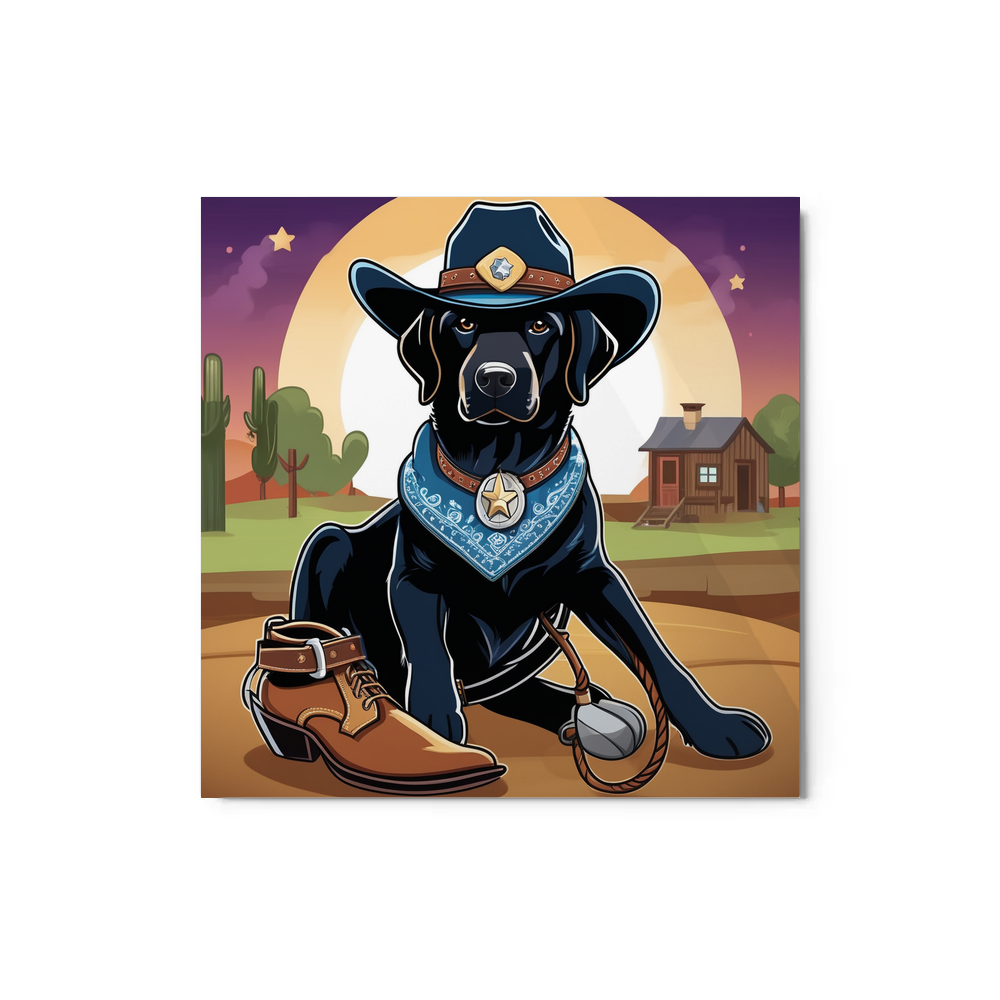 PugMug Custom Black Labrador Retriever Metal Print