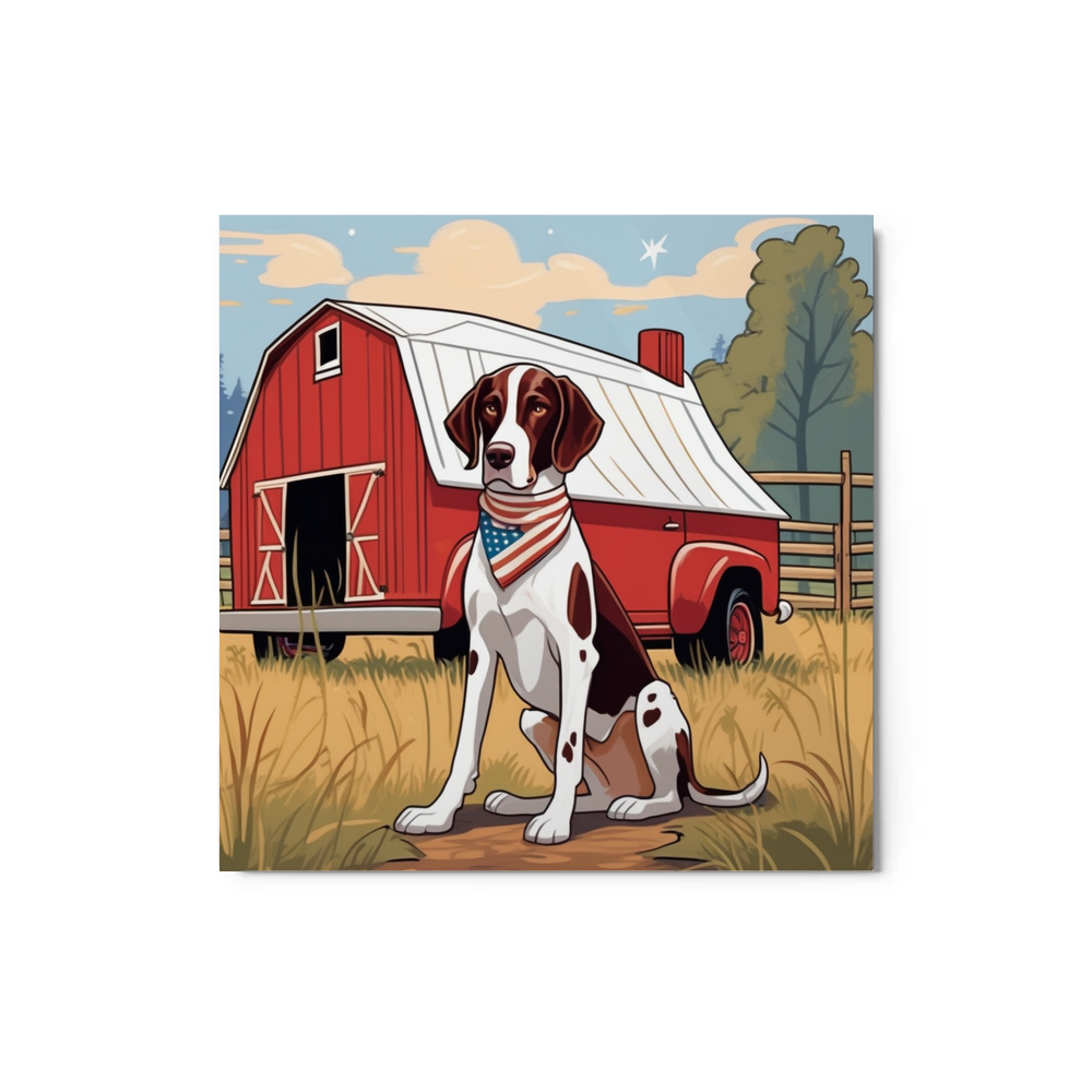 PugMug Custom Pointer Dog Metal Print