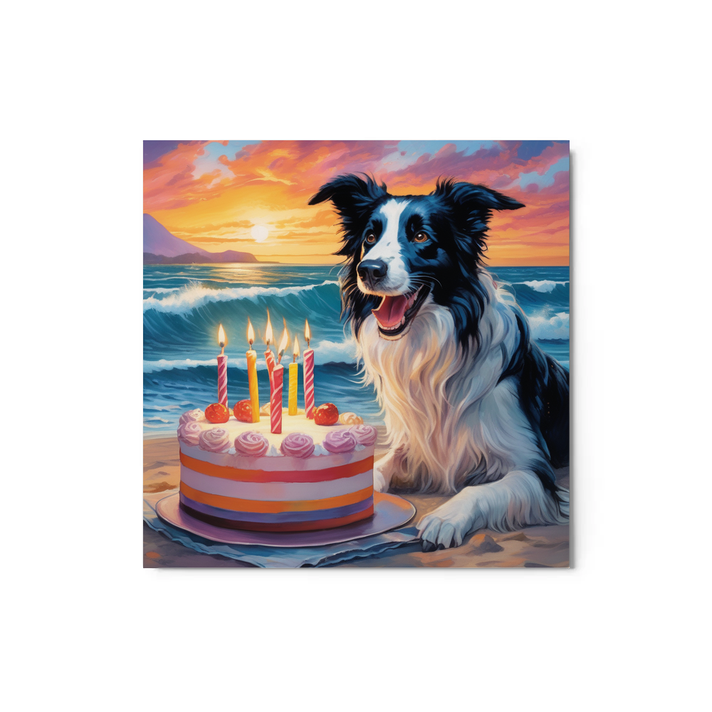 PugMug Custom Border Collie Metal Print