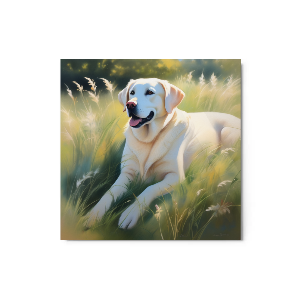 PugMug Custom White Labrador Retriever Metal Print