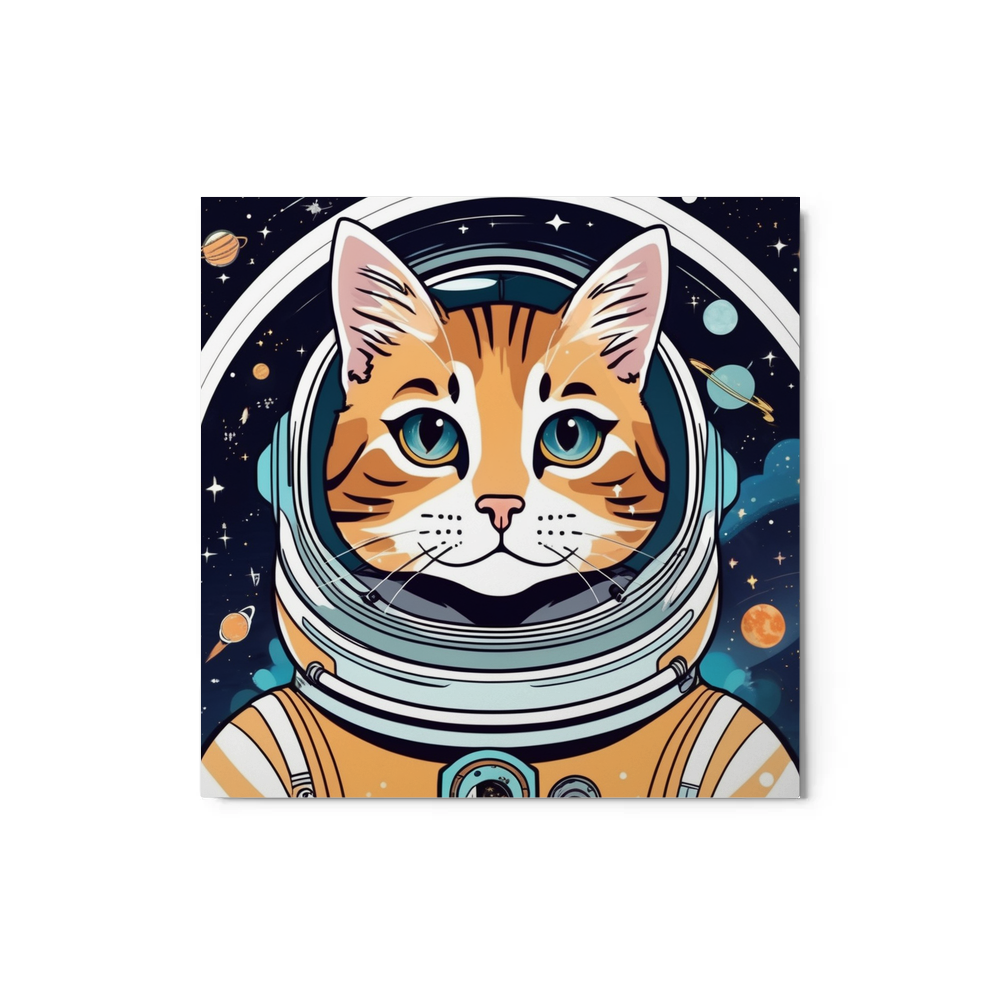 PugMug Custom Tabby Companion Cat Metal Print