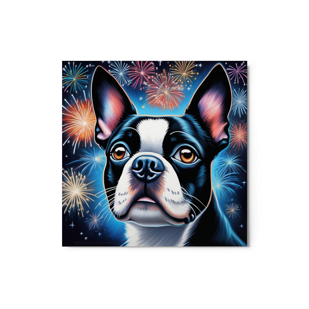 PugMug Custom Boston Terrier Metal Print