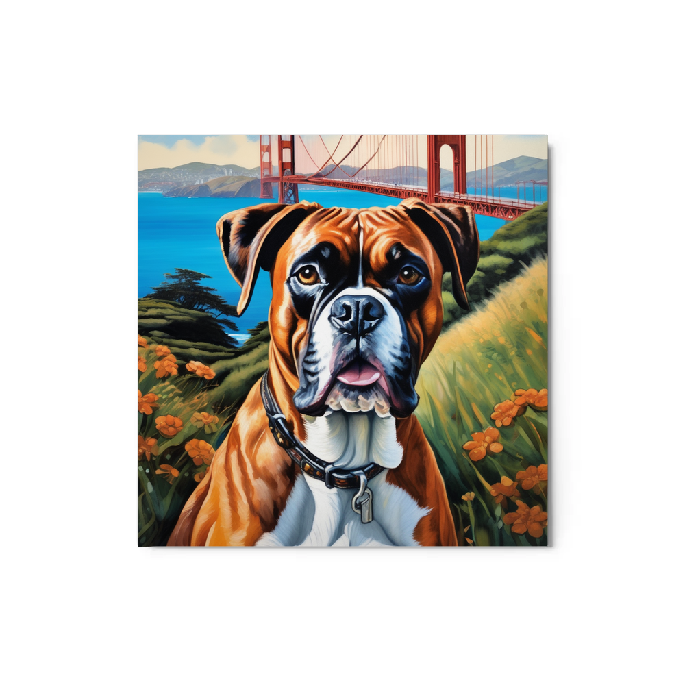 PugMug Custom Boxer Dog Metal Print