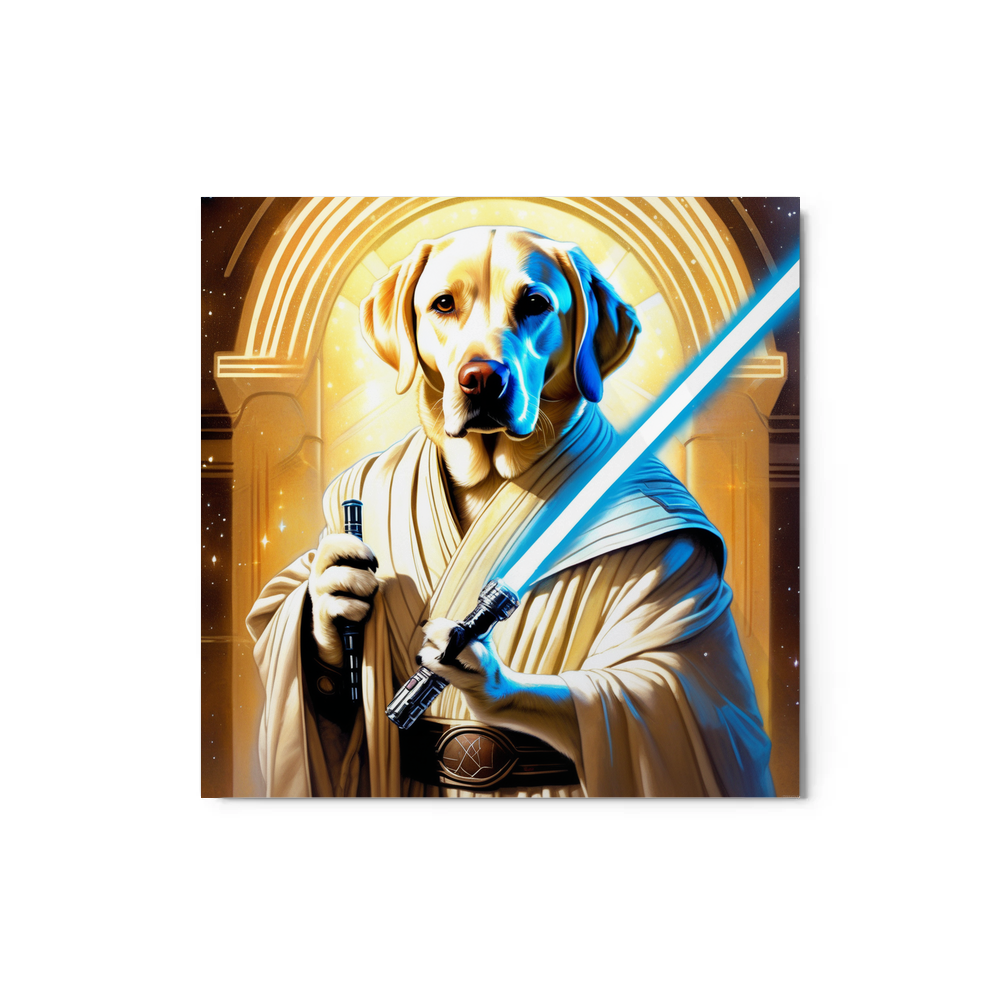 PugMug Custom White Labrador Retriever Metal Print