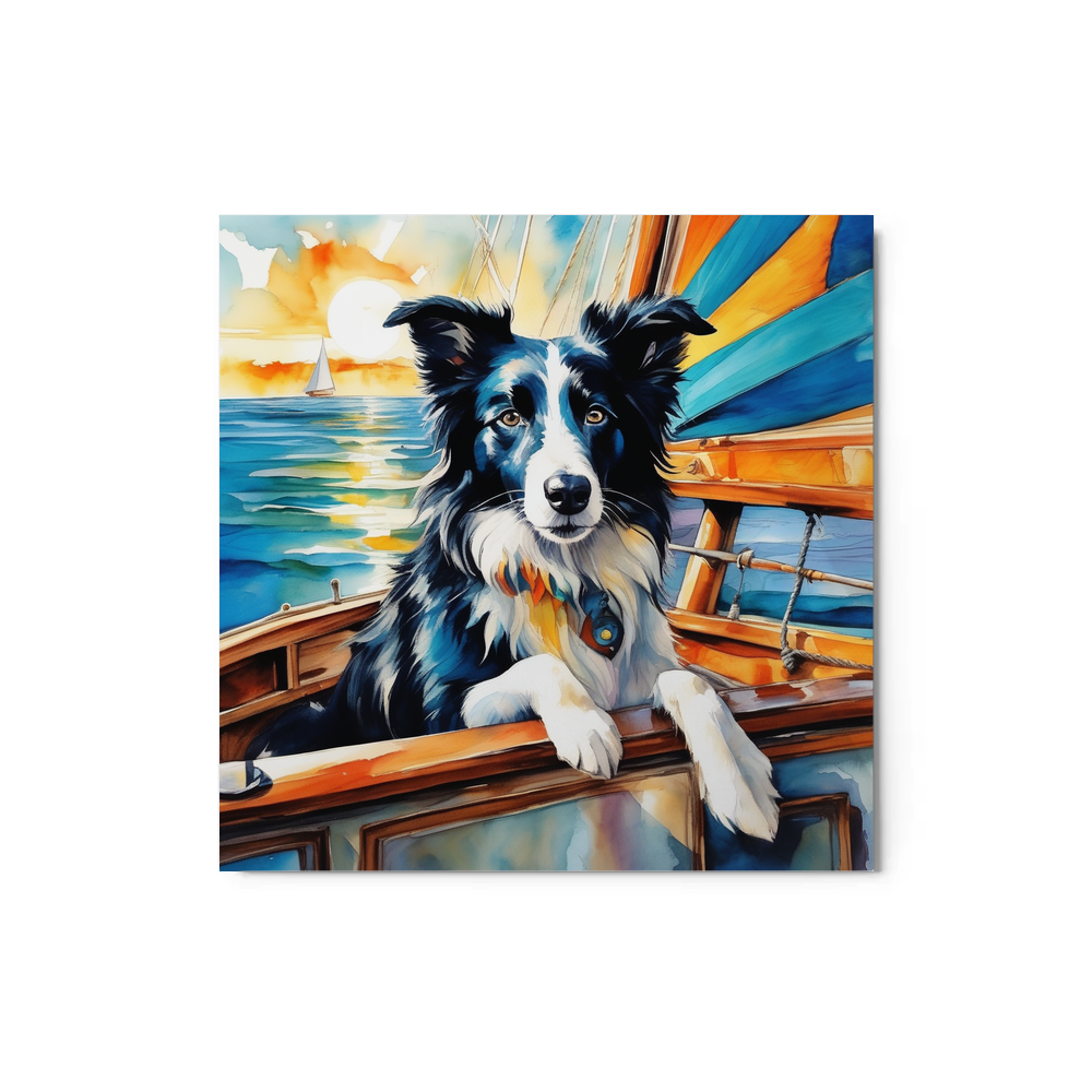 PugMug Custom Border Collie Metal Print