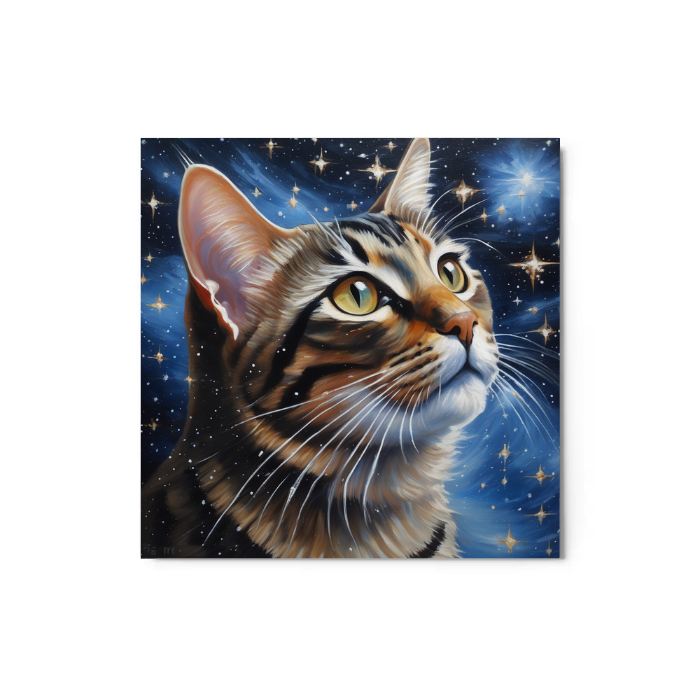 PugMug Custom Tabby Companion Cat Metal Print