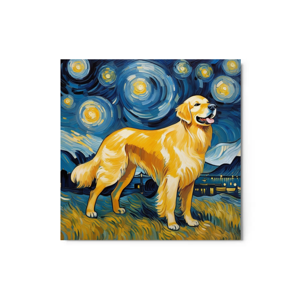 PugMug Custom Golden Retriever Metal Print